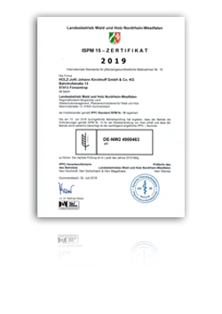 ISPM15 Standard Zertifikat HOLZ-JOKI